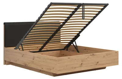 Produktbild von Bett mit Bettkasten 160x200cm Eichenoptik