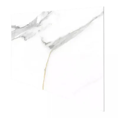 Produktbild von Profile Vox sp. z o.o. sp. k. Wandpaneel Calacatta Weiß Marmoroptik, 120x60 cm, 4mm, Acryl-Polyestergemisch, Stecksystem, für Bad, Küche & Fliesenuntergrund