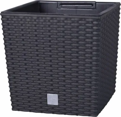 Image de Pot de fleurs + insert Pot de fleurs, rotin RATO LOW DRTS265L, Anthracite