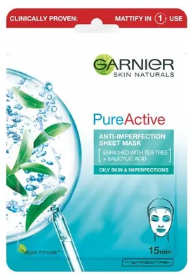 Imagen del producto de Mascarilla Garnier Clear Skin para combatir las imperfecciones, 23g