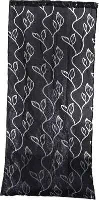 Produktbild von 2er-Set transparente Vorhänge – Heimdekoration – 100 x 250 cm – Schwarz