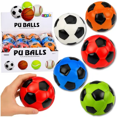 Produktbild von Schaumstoffball, hüpfender, knetender Spaß-Fußball, 6 cm