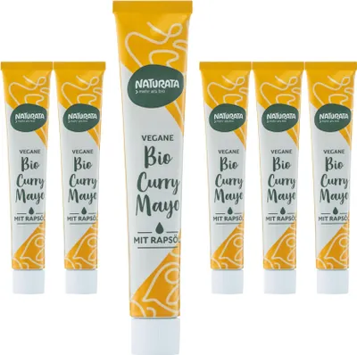 Produktbild von Vegane Curry Mayo mit Rapsöl in der Tube (6 x 60 ml)