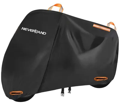 Obrázok produktu pre Ochranná plachta na motocykel, veľkosť XXXL, 295x110x140 cm, materiál: 210D Oxford, vodeodolná, farba: čierna a oranžová