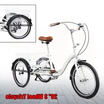Imagen del producto de Triciclo – Bicicleta para personas mayores – Bicicleta de confort – Ruedas de 20 pulgadas – Rueda trasera grande – Sillín ajustable