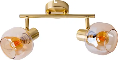 Produktbild von Näve Leuchten 2er Spot Deckenleuchte "LIBBY" L: 40cm messing 2er Spot Deckenleuchte "LIBBY" L: 40cm messing Spots - 2er Spot Deckenleuchte "LIBBY" L: 40cm messing, Strahler im Retro Style, aus Metall und Glas in messing, 40 x 10 x 20 cm, E14-Fassung