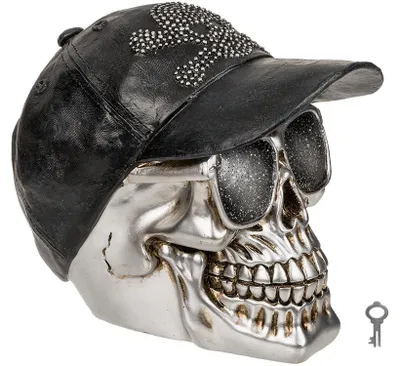 Productafbeelding van Schedel Spaarpot met Baseballcap