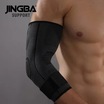 Produktbild von Ellenbogenbandage Kompression, atmungsaktive Sportbandage für Training und Alltag, mit oder ohne Extra-Kompressionsband