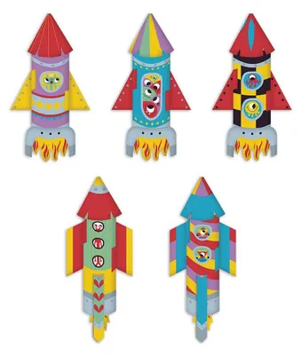 Produktbild von Janod 10 Raketen Zum Erstellen Mehrfarbig Mehrfarbig One Size
