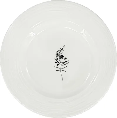 Produktbild von Porzellan-Dessertteller Croft Wild 20,5cm, weiß/schwarz
