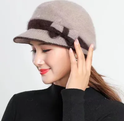 Produktbild von Mode Damen Baske Baskenmütze Gestrickte Schirmmütze Frühling Herbst Winter Mütze Leicht Weiche Maler Mütze