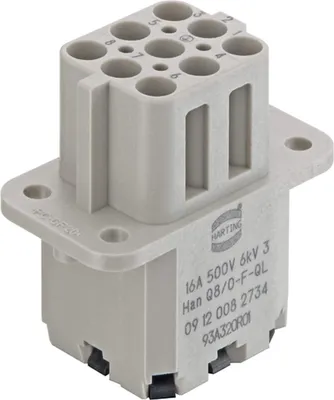 Produktbild von HARTING Han Q8/0 Buchseneinsatz (F) Quick-Lock-Anschluss, 8-polig+PE 500V, 16A - 1 Stück