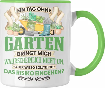 Produktbild von Trendation - Garten Tasse Geschenk für Gärtner Hobbygärtner Lustiger Spruch Geschenkidee Männer (Grün)