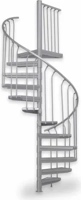 Produktbild von Spindeltreppe Ø 160 cm | Höhen: 216-233 cm | Standard Ausstattung | Stahlstufe