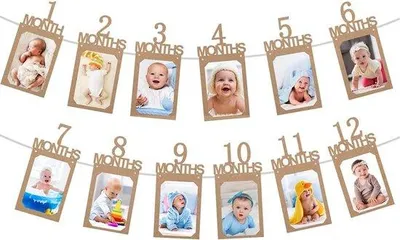 Produktbild von Girlande 1. Geburtstag | Dekoration für 1 bis 12 Monate | Jungen und Mädchen