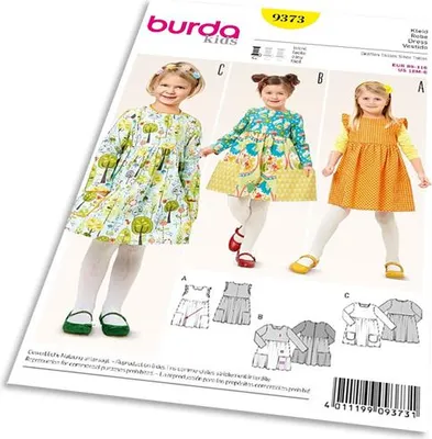 Productafbeelding van Burda patroon 9373 - Kinderjurk met zakken