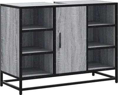 Zdjęcie produktu dla VidaXL 849292, Szary, Dąb, Metal, Drewno, 60 kg, 800 mm, 330 mm, 600 mm