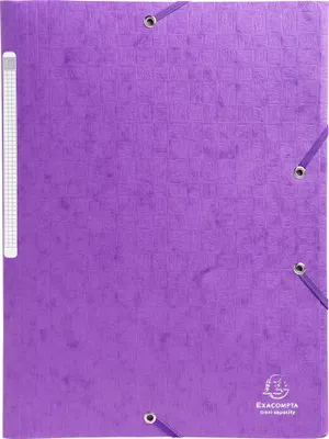 Produktbild von Exacompta 25x Sammelmappe +Gummizug 3 Klappen Karton 600g A4 MAXI Violett 55957E