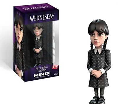Produktbild von MINIX, Mittwoch Addams Figur aus der Mittwoch Serie in PVC 12 cm, Schwarz