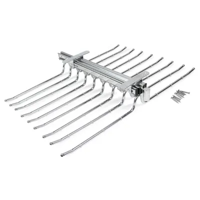 Produktbild von Emuca Ausziehbarer doppelter Hosenbügel für Schränke,, Verchromt, Stahl und Kunststoff