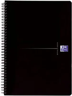 Produktbild von Oxford Essentials - Muster - Schwarz - A4+ - 70 Blätter - 90 g/m² - Kariertes Papier