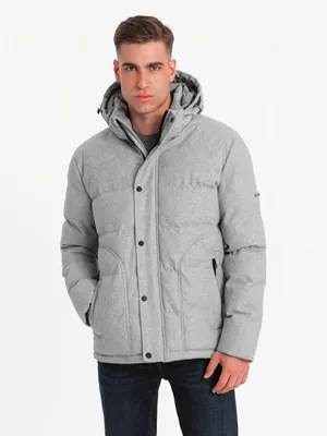 Produktbild von Ombre Clothing Winterjacke für Männer Jagne hellgrau S