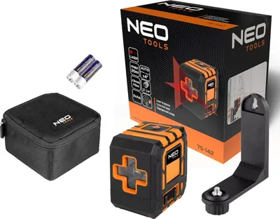 Zdjęcie produktu dla Laser krzyżowy 20m z etui i uchwytem magnetycznym czerwony NEO