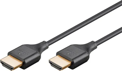 Immagine prodotto di 80x Goobay 75294 Cavo HDMI™ standard sottile ad alta velocità con Ethernet, 2 m, nero - 4K/60Hz