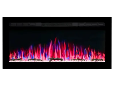 Obrázek produktu pro ArtiFlame AF37WR Elektrický vestavný krb s ohřevem 1800 W, realistický efekt plamene, LED osvětlení, dálkové ovládání, časovač, černý