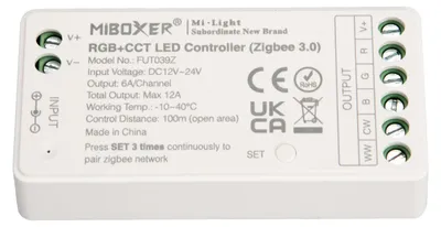 Immagine prodotto di FUT039Z Controllore Zigbee RGB+CCT 12-24V 5 canali 5 x 2,4A