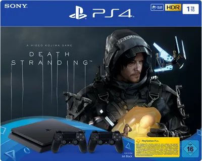 Produktbild von PS4 1TB Konsole inkl. 2 DS Controller und PS4 Death Stranding