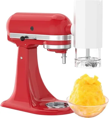 Produktbild von Rasierte Eisbefestigung für den KitchenAid -Standmixer,mit 8 Eisformen, Edelstahl Klinge Eishasierer Ansatz für Küchenhilfemixer