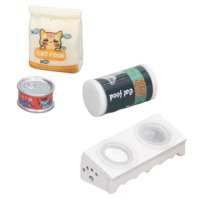 Obrázok produktu pre Miniatúrna miska na mačacie jedlo,Miniatúrna miska na mačacie jedlo,Miniatúrne mačacie občerstvenie s miskou,Súprava misiek na mačacie jedlo pre bábiky,Súprava misiek na mačacie jedlo pre bábiky 1/12,Príslušenstvo pre bábiky
