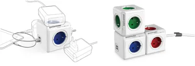 Obrázek produktu pro PowerCube Cubenest Original USB PD 20W A+C Šedá - 4x zásuvka - dětská pojistka - uzemnění - max. 16A/250V3680W/50-60Hz