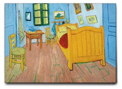 Image de Giallobus - La chambre de Vincent à Arles - Vincent Van Gogh - 100L x 70l cm - Tableau - Toile à cadre standard