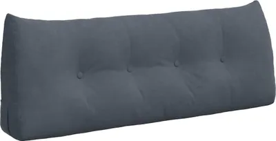 Image de vidaXL Coussin de dossier gris foncé 120 x 24 x 50 cm velours