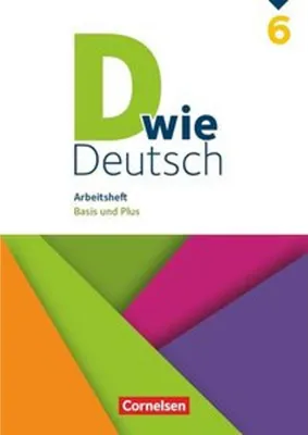 Cover of a workbook for learning German, with colorful geometric shapes at the bottom.