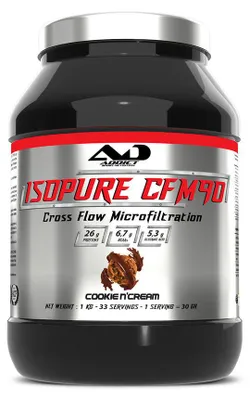Image de Whey Isolate - Addict Sport Nutrition - Isopure cfm 90 (1kg) - Saveur Cookies et Cream