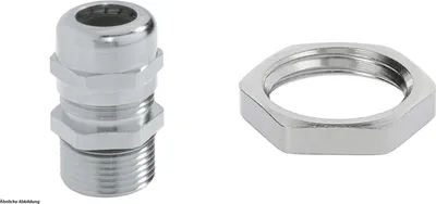 Obrázok produktu pre LAPP skrutkovacie spojenie s protimutrou PG7x1,27 dlhé mosadz (CuZn) poniklované dĺžka závitu 12,0 mm – 1 kus
