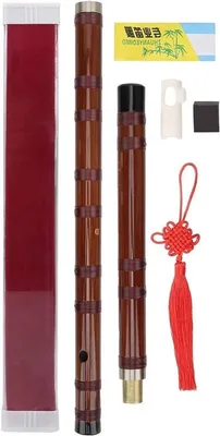 Traditionelle Bambusflöte Set für Anfänger - Handgefertigte Dizi-Flöte mit trockenen bitteren Klang