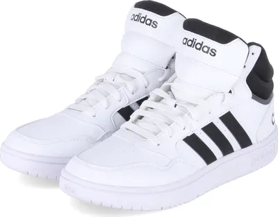 Produktbild von Adidas High Sneaker HOOPS 3.0 MID Sport Kunstleder Weiß Größe: 51/2
