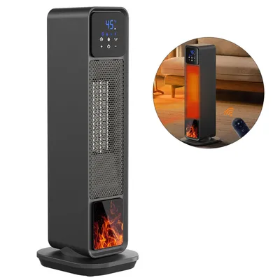 Produktbild von Tragbarer Heizlüfter 2200W, Standheizung mit Touchscreen, Kalt-/Warmfunktion, Überhitzungsschutz, Timer, Heizgerät mit Fernbedienung