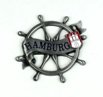 Produktbild von Magnet Steuerrad Hamburg Blau Silber