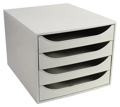Produktbild von Exacompta ECOBOX Schubladenbox mit 4 Schubladen - Grau - 228606D