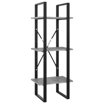 Obrázek produktu pro vidaXL Regál na knihy 3 přihrádky betonově šedý 40x30x105 cm výrobek z odvozeného dřeva