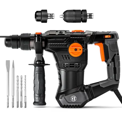 Produktbild von DOVAMAN Bohrhammer SDS-Plus, 4 in 1 Funktionen, 1500W/7J, SDS-Plus Adapter, 4350RPM/900RPM