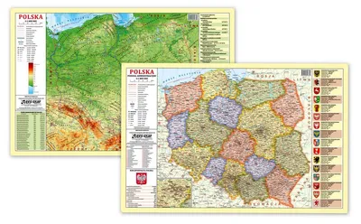 Immagine prodotto di Blocco da tavolo - Mappa fisico-amministrativa. Polonia