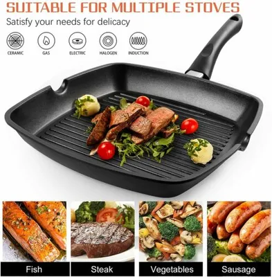 Produktbild von Gotoll GL52383 Pfannkuchen 28cm Pizza Bratpfanne Aluminiumpfanne Spiegelei Crepespfanne