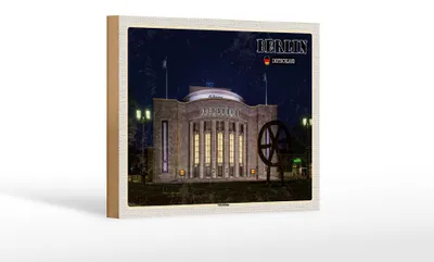 Produktbild von Holzschild Städte Berlin Volksbühne Deutschland 18x12 cm Dekoration