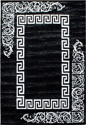 Produktbild von Kurzflor Teppich Matteo rechteckig, Farbe: Schwarz, Größe:160x230 cm